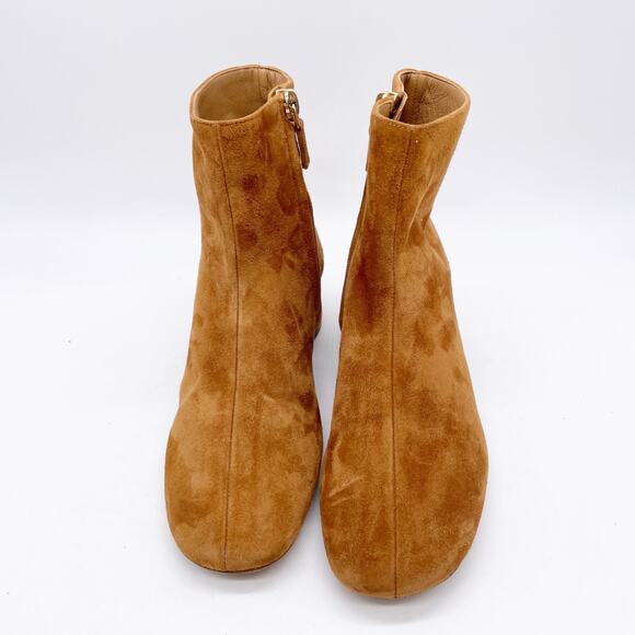 Mansur Gavriel Daydream Stretch Block Heel Chelsea Booties Brown Suede Size 35 - Picture 5 of 7